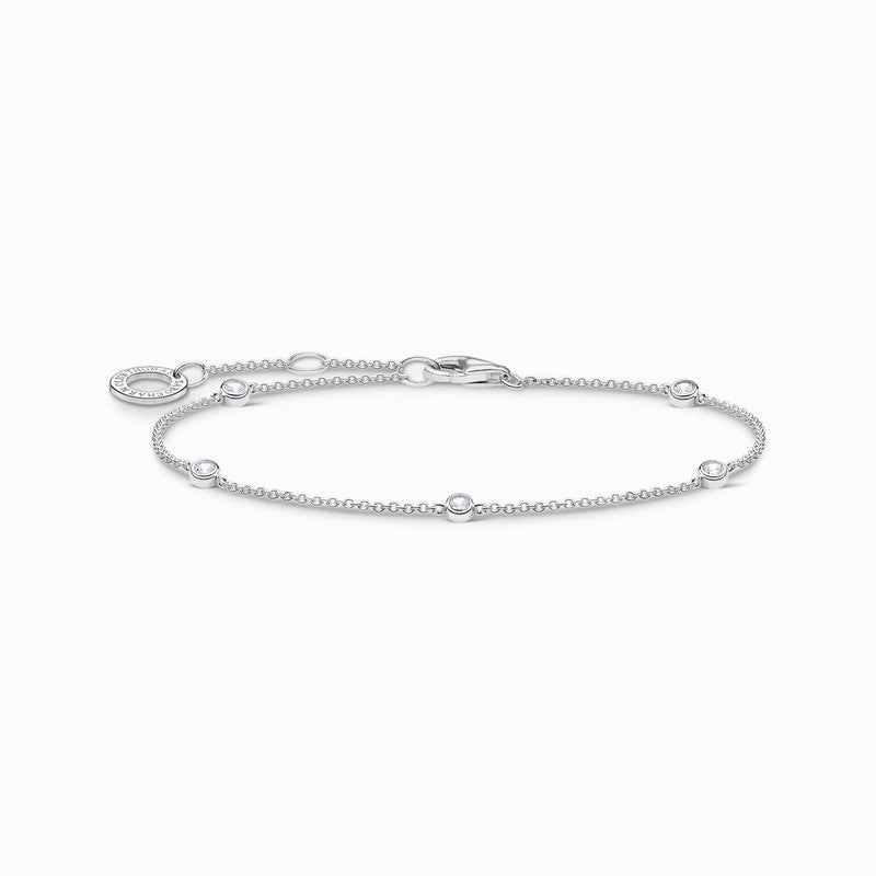 Thomas Sabo Silver Bracelet with White Stones