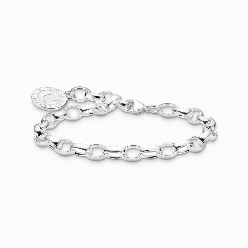 Thomas Sabo Silver Charm Bracelet with White Charmista Coin