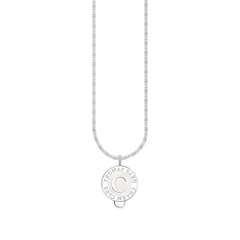 Thomas Sabo Silver Charm Necklace with White Charmista Coin