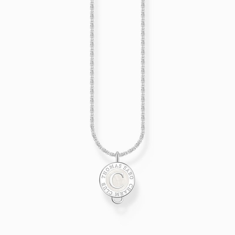 Thomas Sabo Silver Charm Necklace with White Charmista Coin