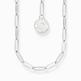 Thomas Sabo Silver Charm Necklace with White Charmista Disc