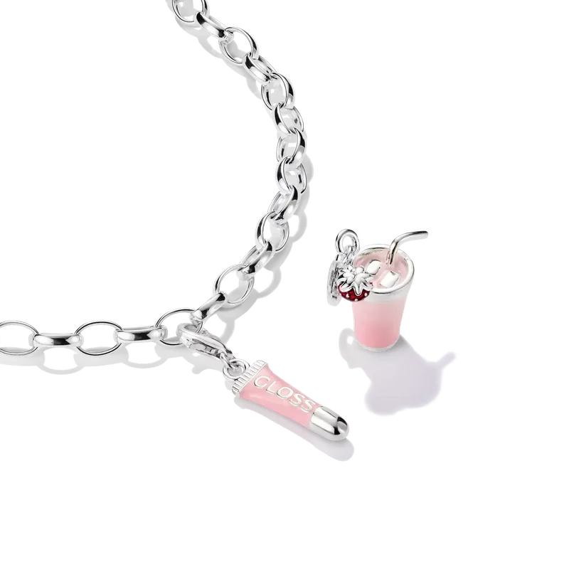 Thomas Sabo Silver Charm Pendant Pink Matcha