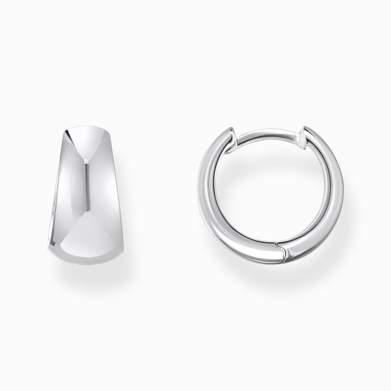 Thomas Sabo Silver Classic Hoop Earrings, Trapezoidal Shape