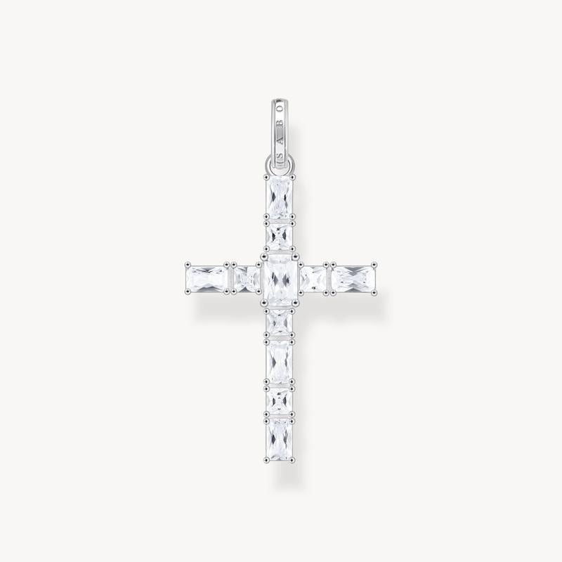 Thomas Sabo Silver Cross Pendant with White Zirconia