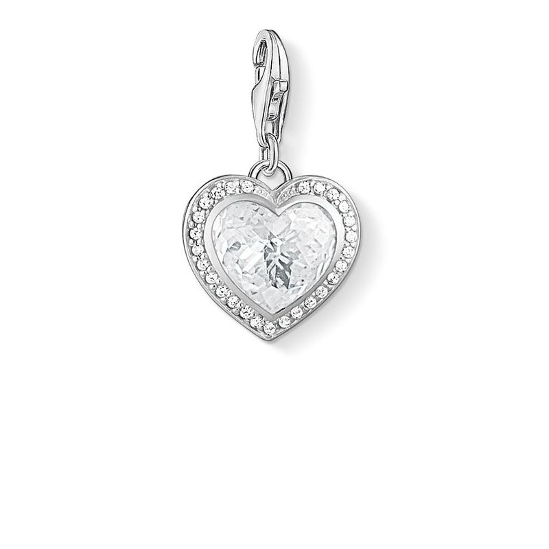 Thomas Sabo Silver Cubic Zirconia Heart Charm