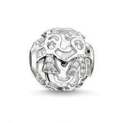 Thomas Sabo Silver Cubic Zirconia Kids Karma Bead