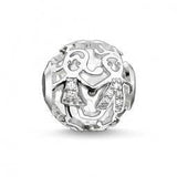 Thomas Sabo Silver Cubic Zirconia Kids Karma Bead