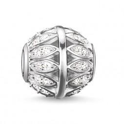 Thomas Sabo Silver Cubic Zirconia Leaves Bead