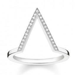 Thomas Sabo Silver Diamond Open Triangle Ring