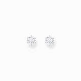 Thomas Sabo Silver Ear Studs with White Zirconia in Brilliant Cut