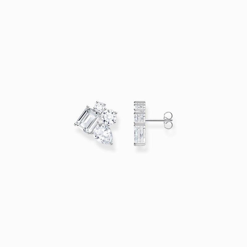 Thomas Sabo Silver Ear Studs with White Zirconia