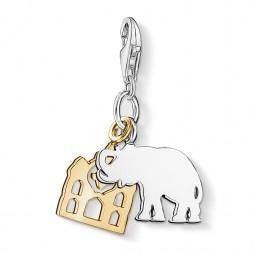 Thomas Sabo Silver Gold Plated Elephant Charm