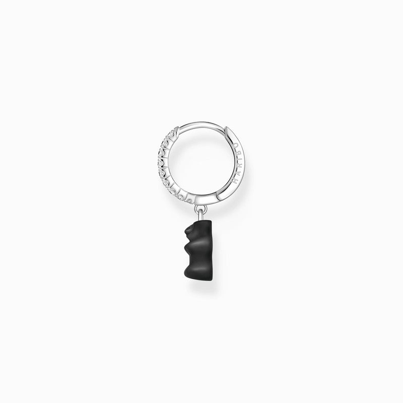 Thomas Sabo Silver HARIBO Hoop Earring with Black Goldbears