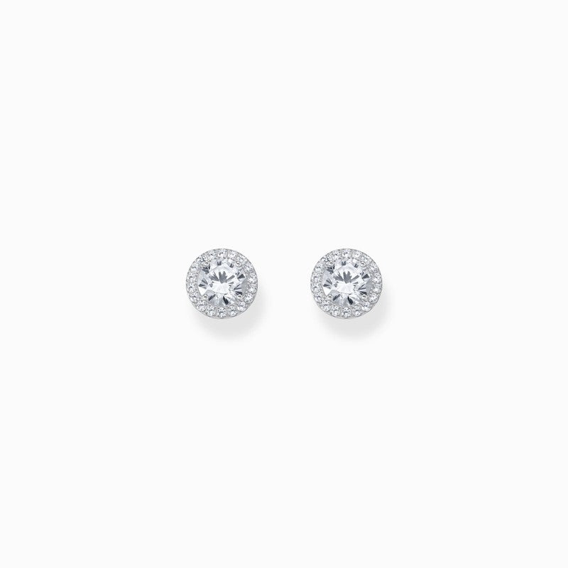 Thomas Sabo Silver Halo Ear studs with White Zirconia