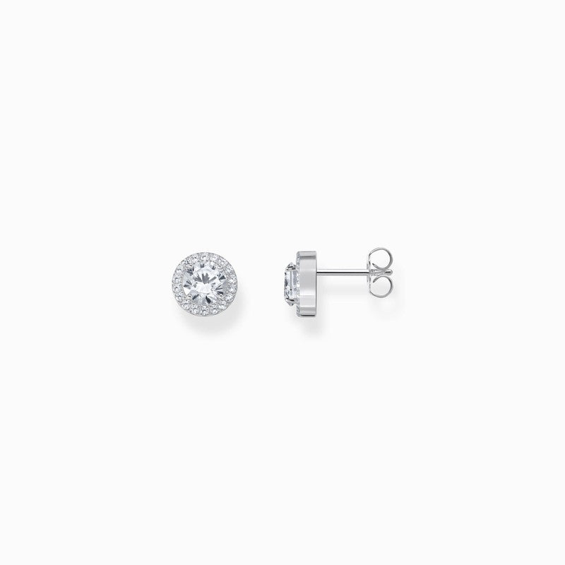 Thomas Sabo Silver Halo Ear studs with White Zirconia