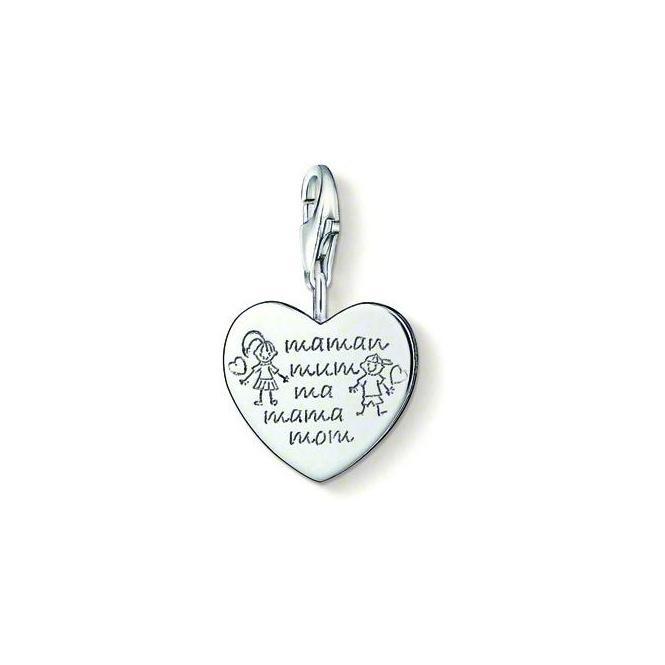 Thomas Sabo Silver Mum Heart Charm