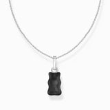 Thomas Sabo Silver Necklace with Black Goldbears Pendant and Zirconia