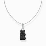 Thomas Sabo Silver Necklace with Black Goldbears Pendant and Zirconia