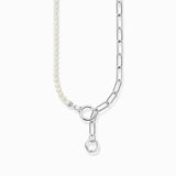 Thomas Sabo Silver Necklace with Freshwater Cultured Pearls and Zirconia