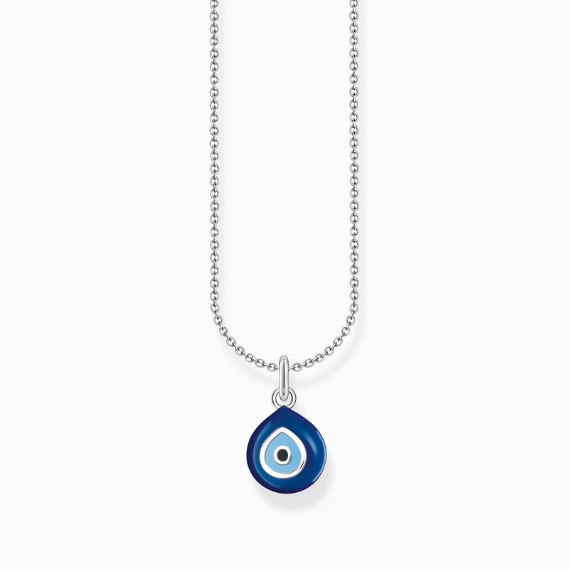 Thomas Sabo Silver Necklace with Nazar's Eye Pendant & Cold Enamel