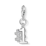 Thomas Sabo Silver Number 1 Charm Pendant with White Zirconia