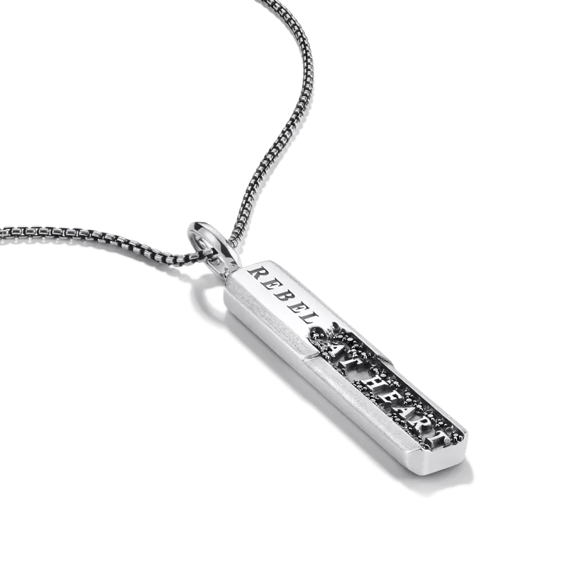 Thomas Sabo Silver Pendant Lettering Black Zirconia