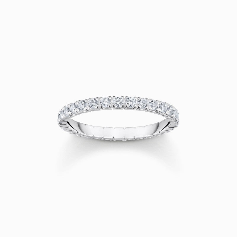 Thomas Sabo Silver Ring in Delicate Design with White Zirconia