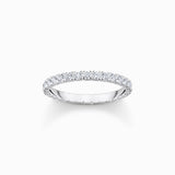 Thomas Sabo Silver Ring in Delicate Design with White Zirconia