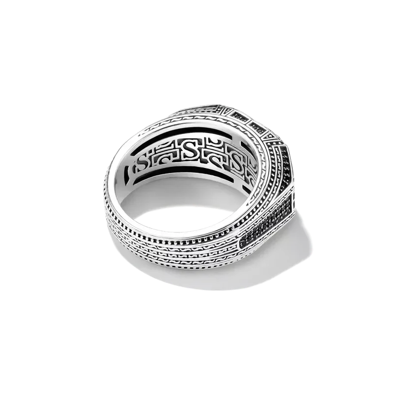 Thomas Sabo Silver Signet Ring with Onyx and Black Stones