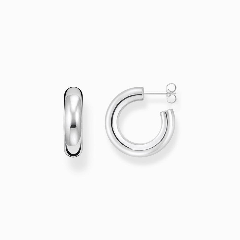 Thomas Sabo Silver Small Chunky Hoop Earrings - Main Image