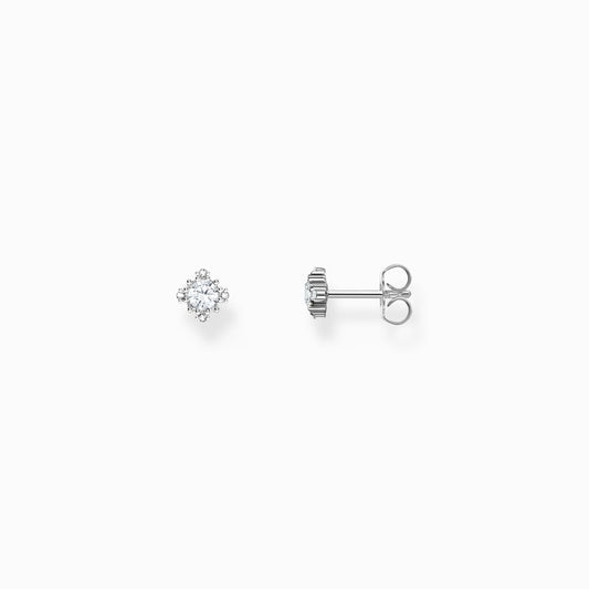 Thomas Sabo Silver Small Ear Studs Vintage with Zirconia