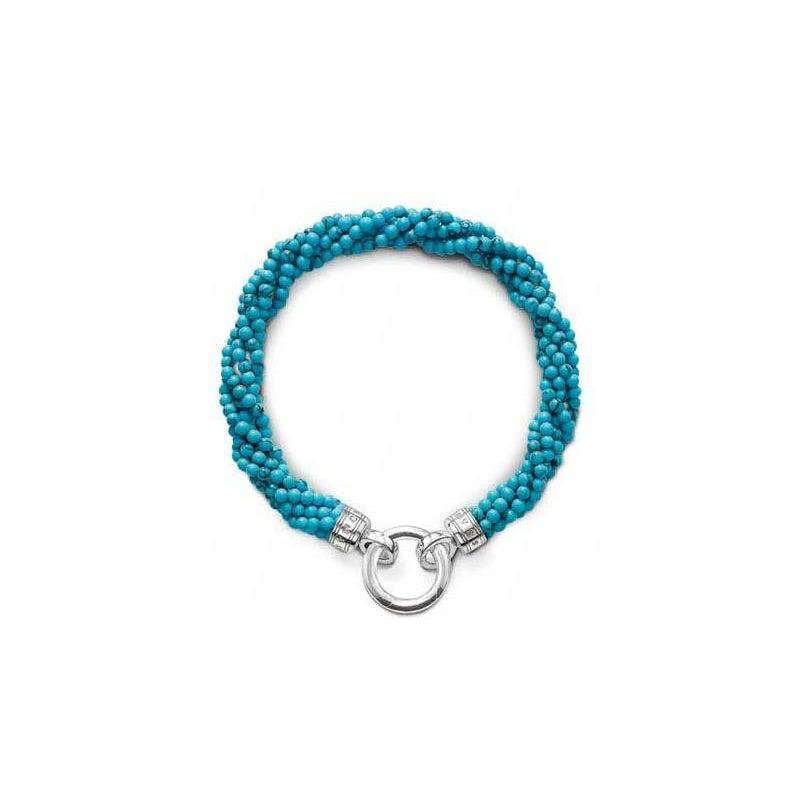 Thomas Sabo Silver & Synthetic Turquoise 5 Strand Bracelet