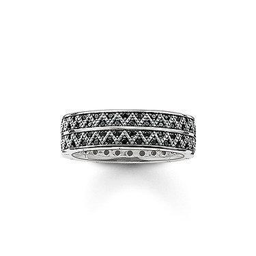 Thomas Sabo Silver Zirconia Black RIng