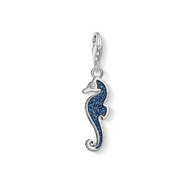Thomas Sabo Silver Zirconia Blue Seahorse Charm