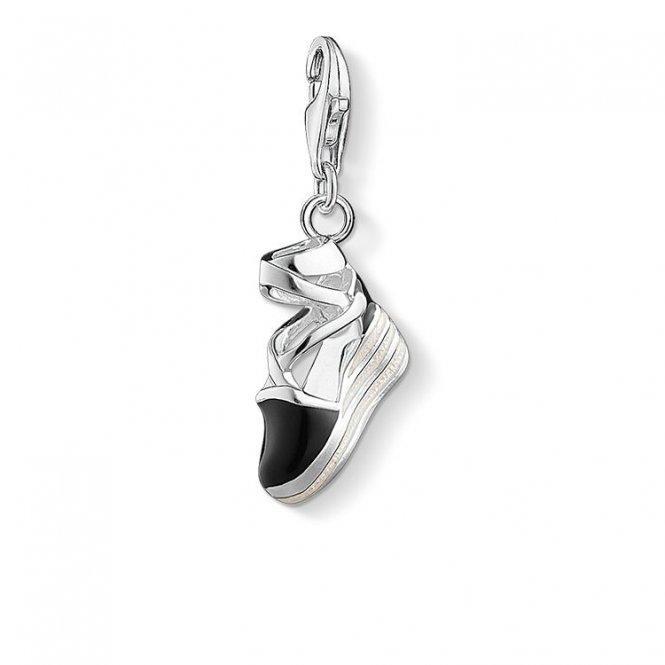 Thomas Sabo Silver and Black Enamel Espadrille Charm