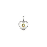 Thomas Sabo Silver and Yellow Gold Diamond Heart Pendant