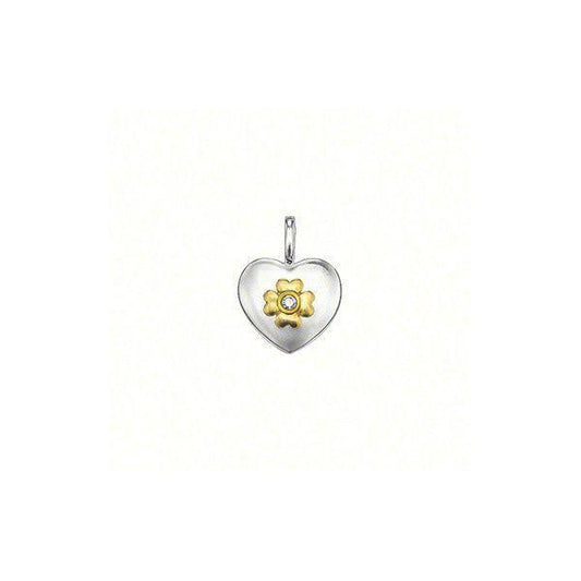 Thomas Sabo Silver and Yellow Gold Diamond Small Heart Pendant