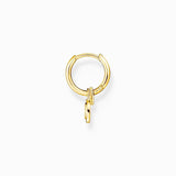 Thomas Sabo Single Hoop Earring with Eyelet for Charms Yellow-Gold Plated