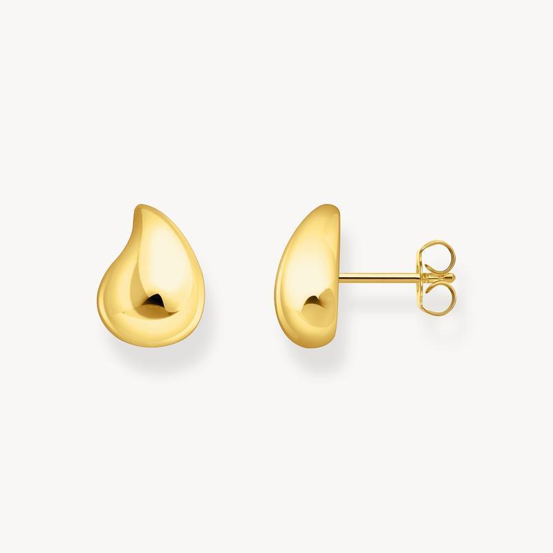 Thomas Sabo Small Gold-plated Ear Studs in Organic Shape