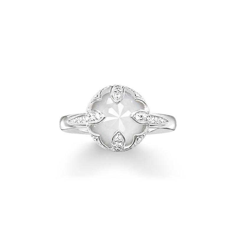 Thomas Sabo Solitaire ring white lotus Women Ring