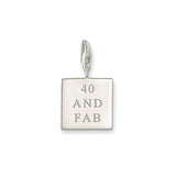 Thomas Sabo Sterling Silver 40 & Fab Charm