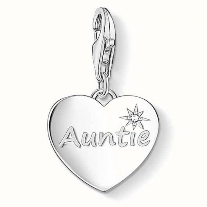 Thomas Sabo Sterling Silver Auntie Heart Charm