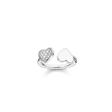 Thomas Sabo Sterling Silver Cubic Zirconia Double Heart Ring