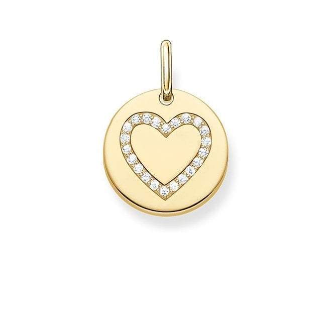 Thomas Sabo Sterling Silver Heart Disc Pendant