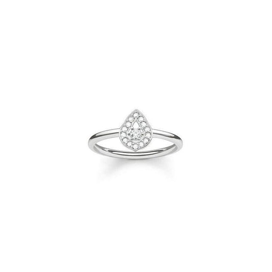 Thomas Sabo Sterling Silver Zirconia PavÃƒÆ’Ã‚Â© White Silver-Coloured, White Ring