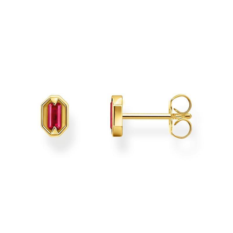 Thomas Sabo Stud Earrings with Red Stones