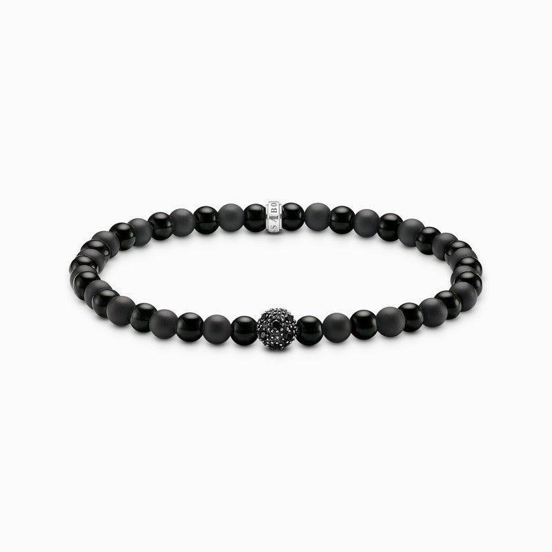 Thomas Sabo Talisman Bracelet Positive Energy with Obsidian Beads