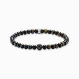 Thomas Sabo Talisman Bracelet Positive Energy with Obsidian and Tiger eye Beads