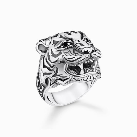 Thomas Sabo Tiger Head Oxidised Signet Ring