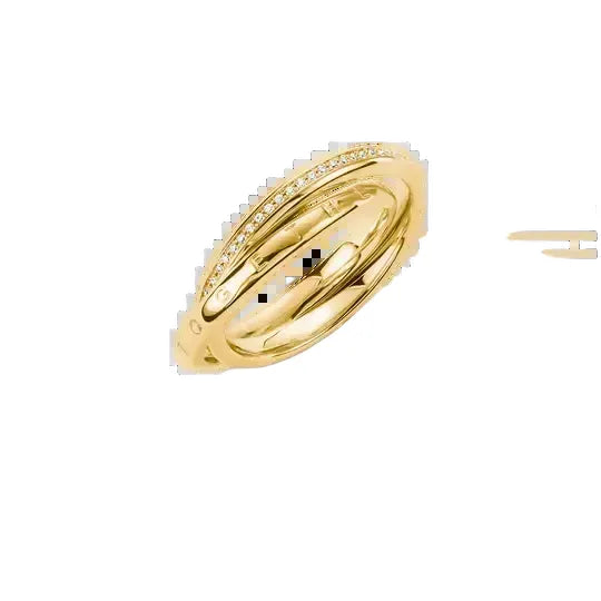 Thomas Sabo Together 18k Gold Plated Double Ring with White Zirconia